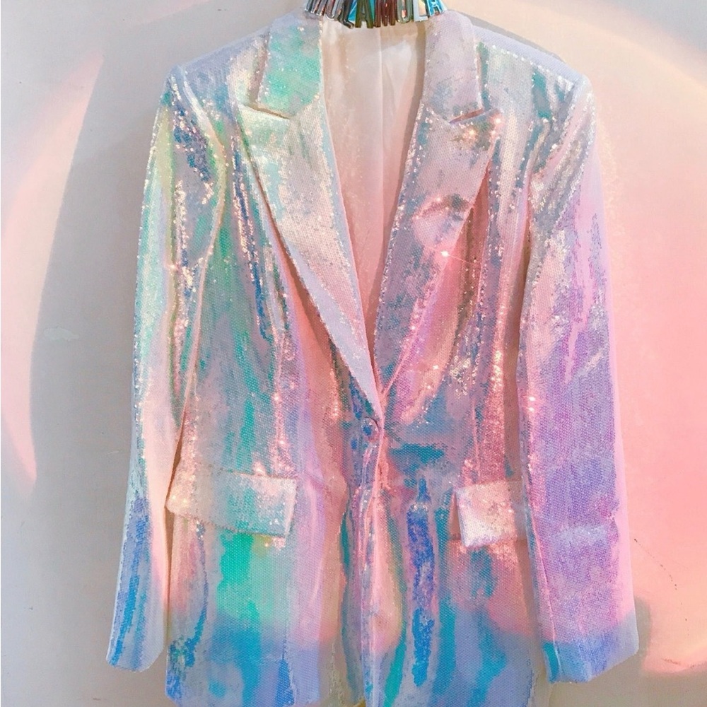 Women’s Sequin Rainbow Blazer